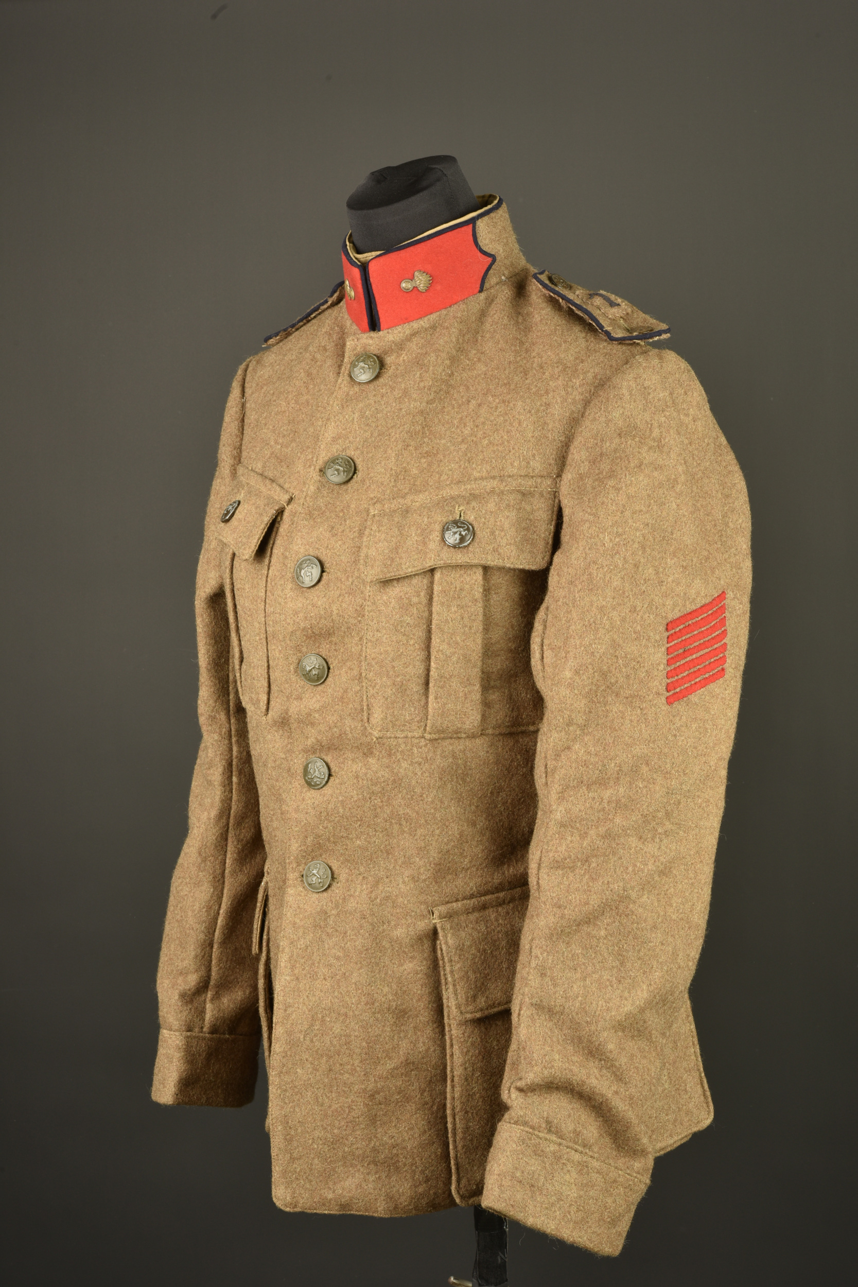 Tunique kaki de grenadier Belge. Belgian Grenadier khaki tunic — photo 10