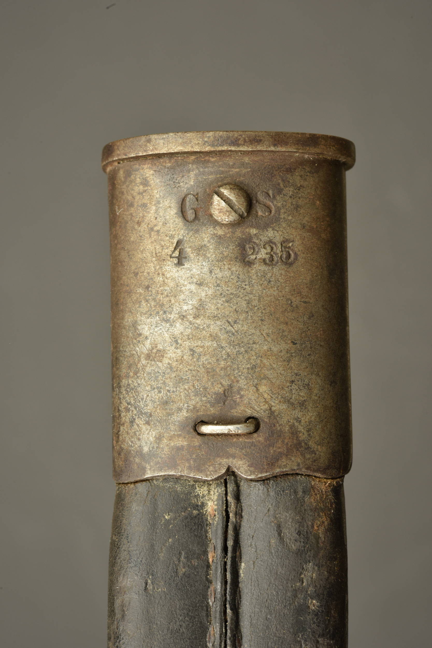 Baïonnette allemande de chasseur type Hirschfanger M1865 régimentée Garde Schutzen. German Jäger bayonet type Hirschfänger Model 1865 regimentally marked to the Garde Schützen — photo 6
