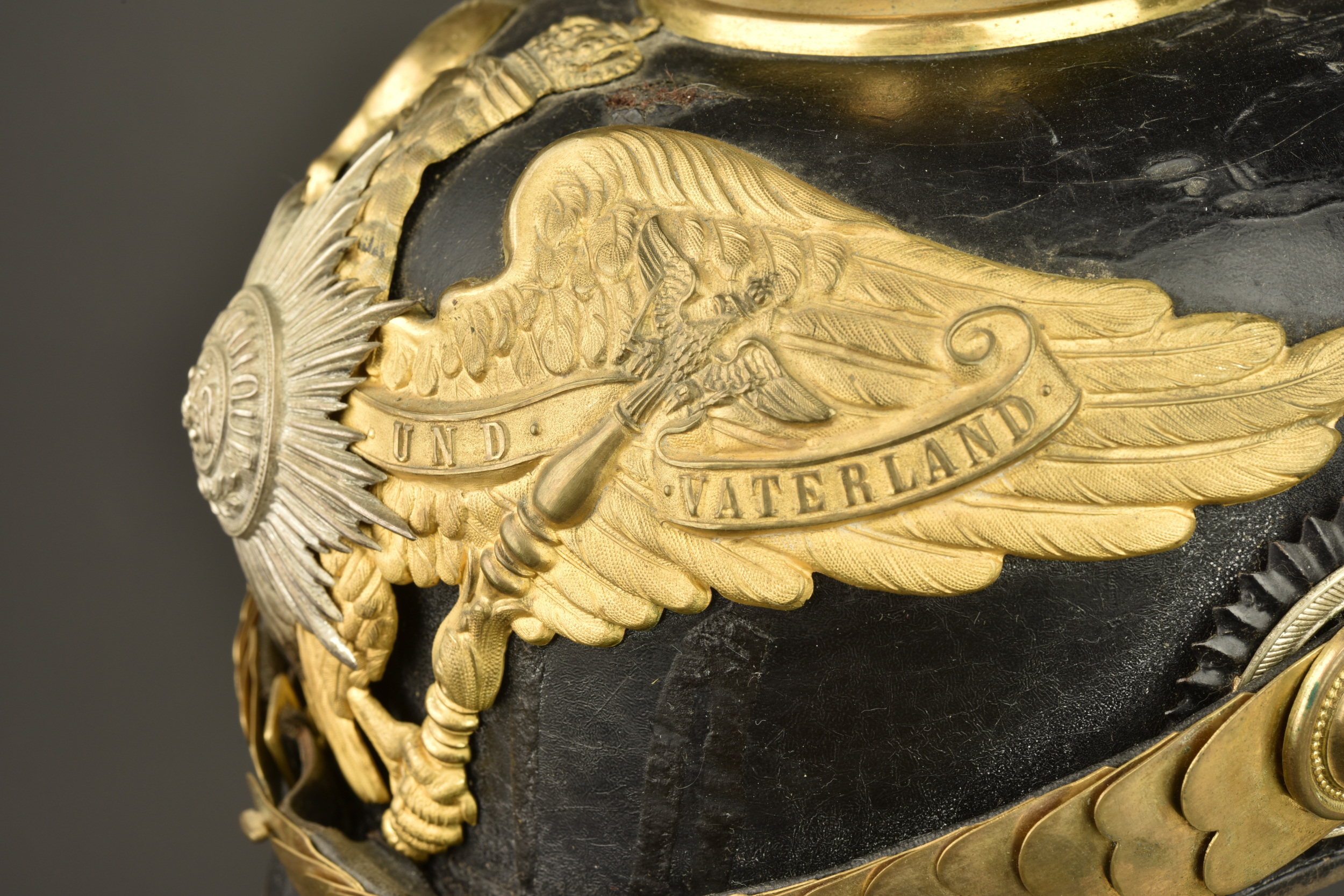 Casque à pointe d'un sous officier supérieur de la Garde. Pickelhaube of a senior NCO of the Guard — photo 7