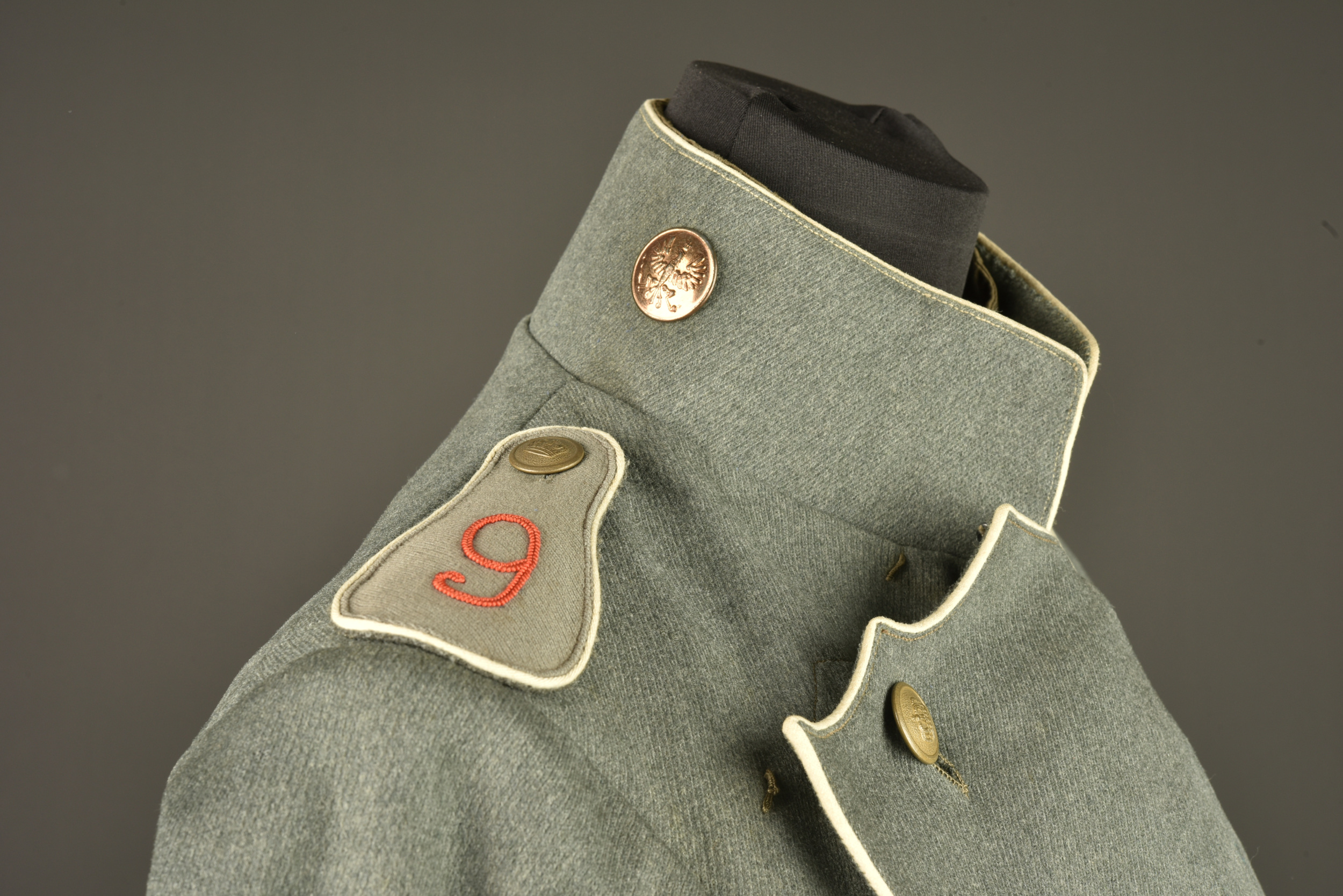 Tunique Ulanka feldgrau du 9e régiment de Uhlans. Feldgrau Ulanka tunic of the 9th Uhlan Regiment — photo 8
