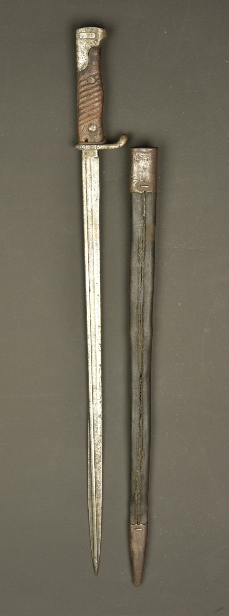 Baïonnette allemande S98 nA régiments saxons. German S98 nA bayonet regimentally marked to Saxon regiments — photo 7