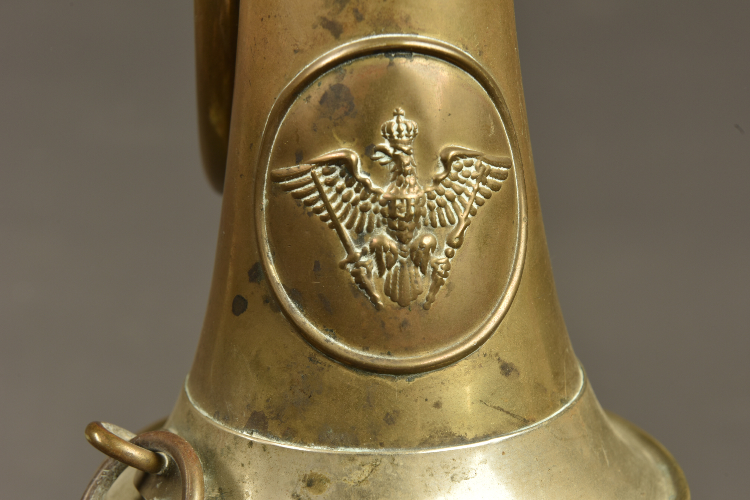 Signalhorn prussien et trompette du GR123 Wurttemberg. Prussian signal horn and trumpet of Württemberg Grenadier Regiment 123 — photo 4