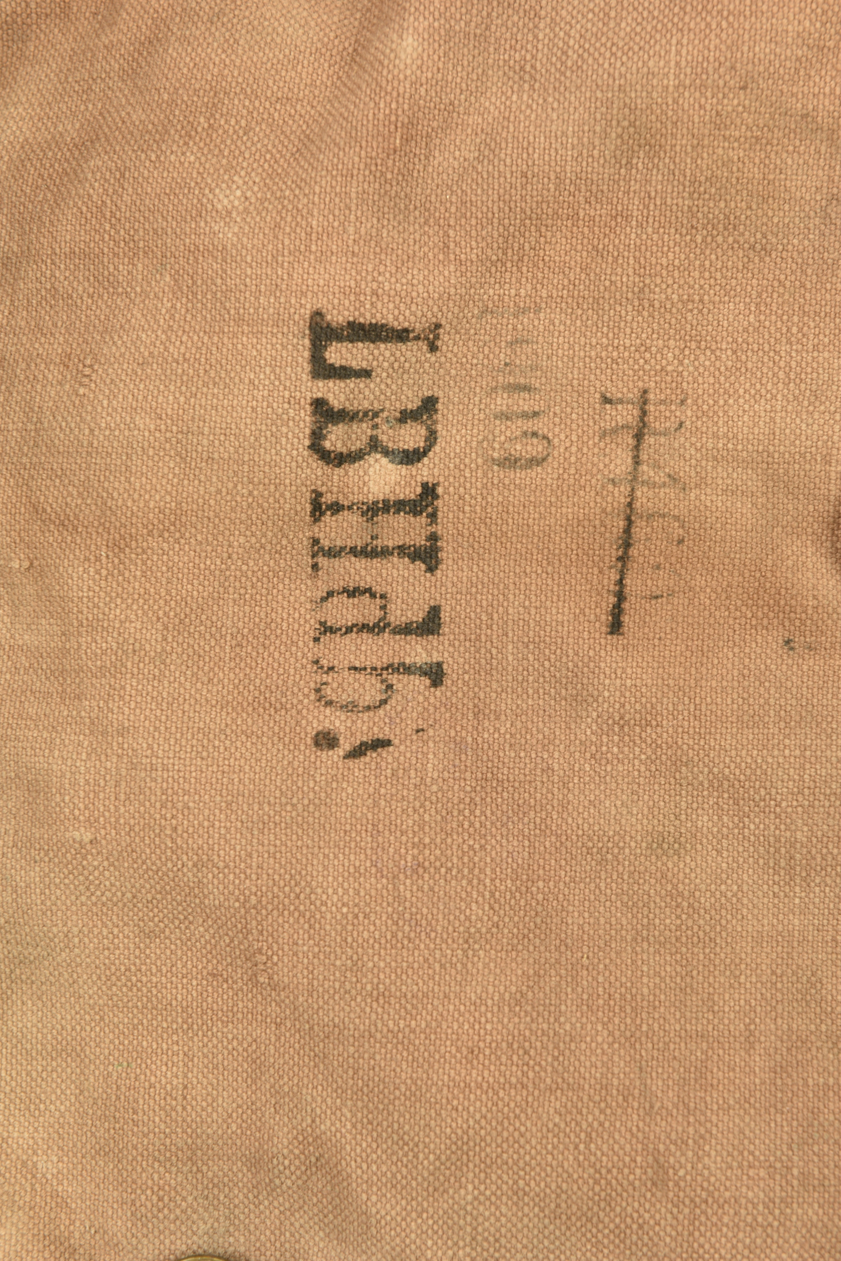 Sac à pain allemand régimenté et sangle. Regimentally marked German bread bag with strap — photo 4