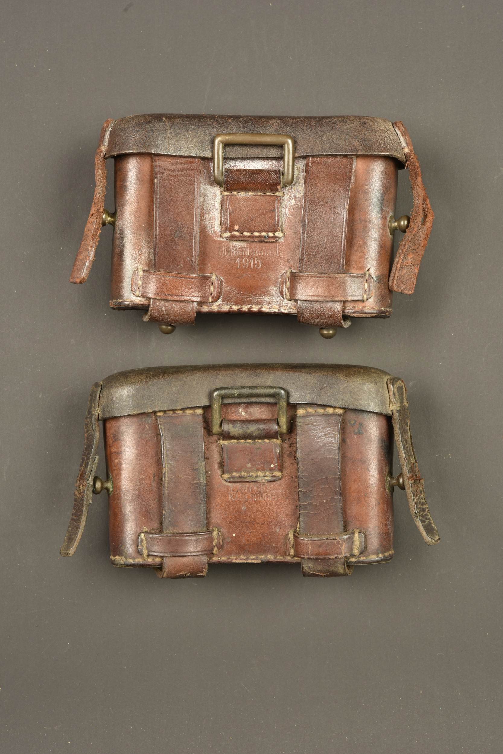 Lot de 2 cartouchière allemande 1887-88 pour troupes techniques. Lot of two German Model 1887 88 ammunition pouches for technical troops — photo 8