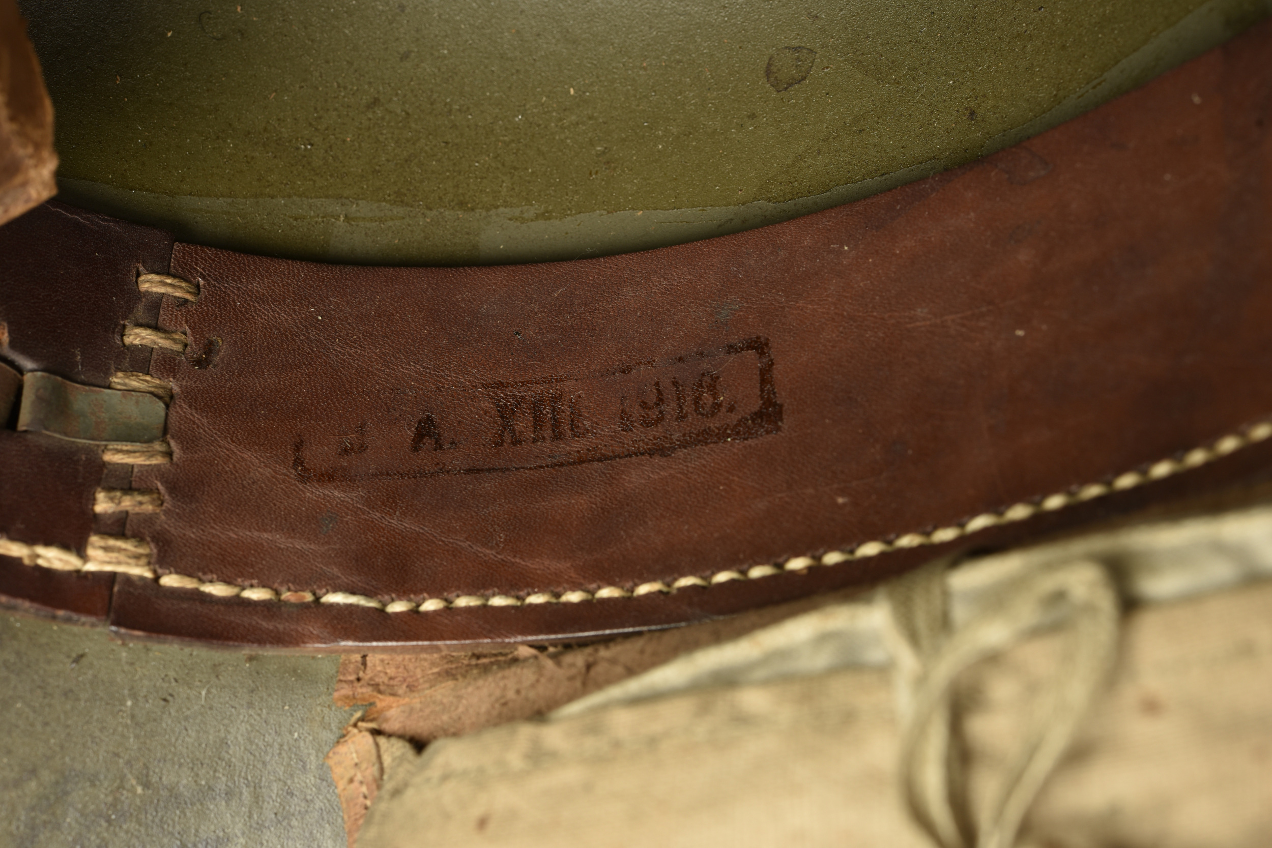 Casque allemand M1916 feldgrau du Württemberg. Württemberg feldgrau German Model 1916 helmet — photo 3