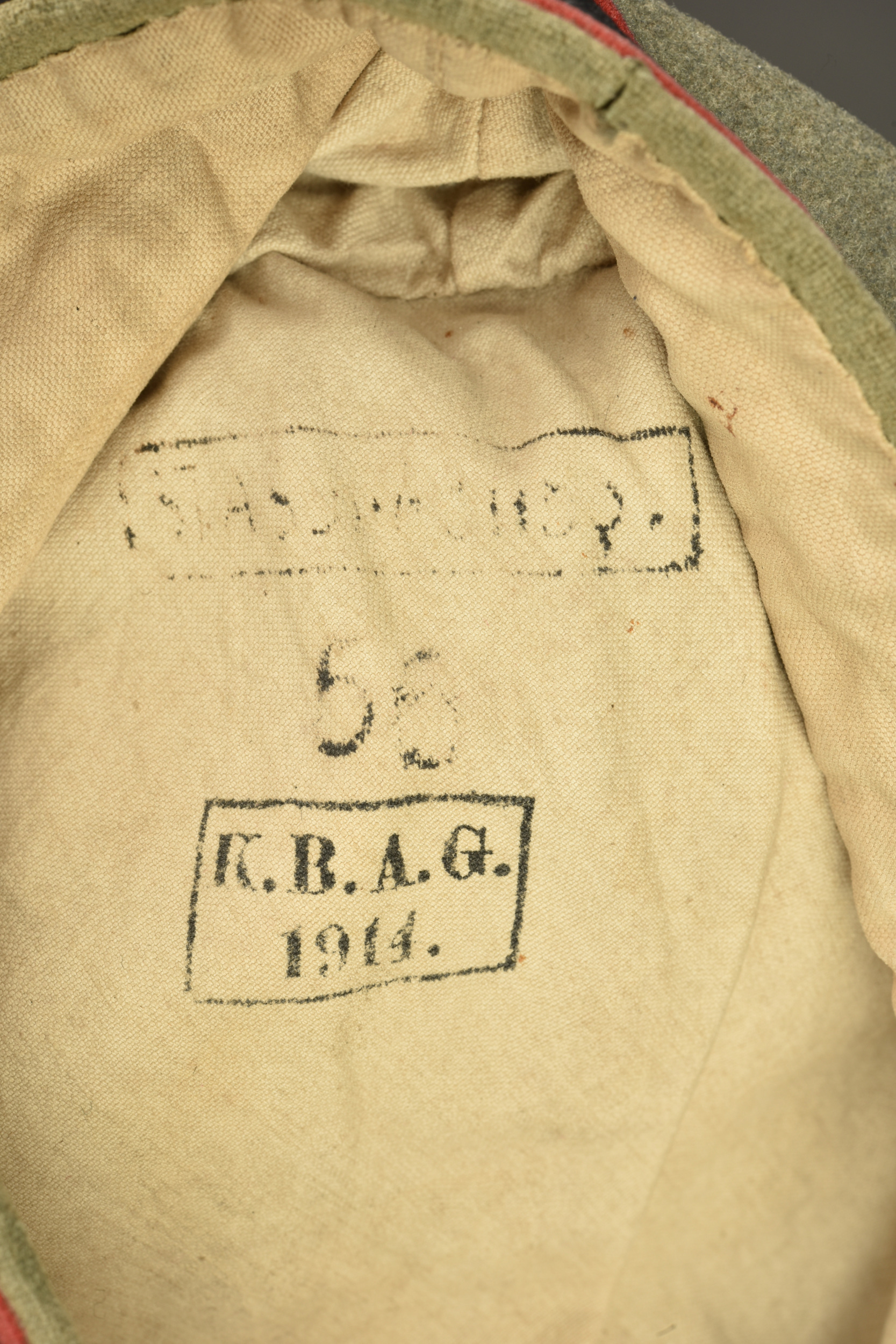 Mutze feldgrau de Pionnier ou Artilleur de la Garde. Feldgrau Mütze of a Guard Pioneer or Guard Artillery soldier. — photo 2