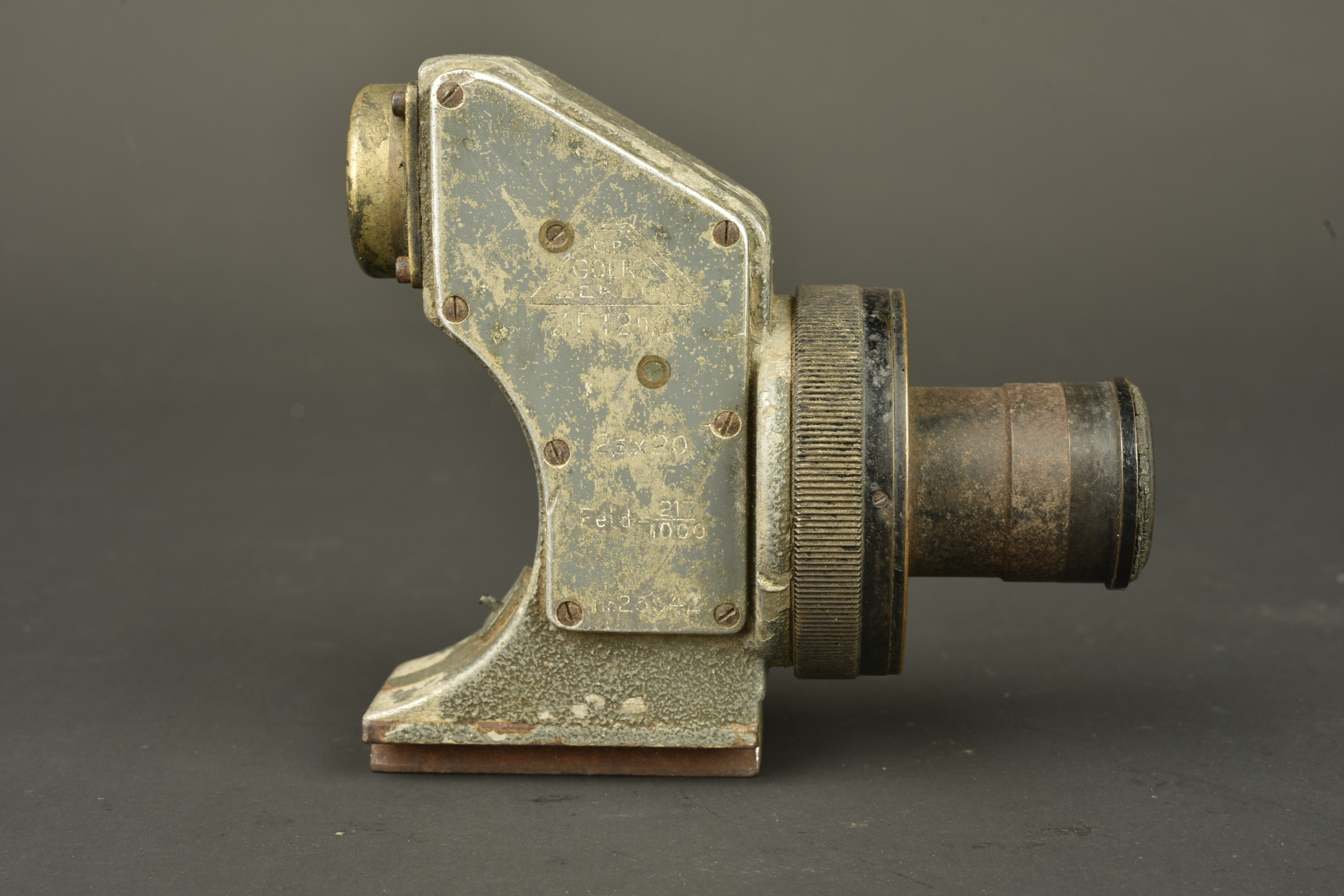 Rare lunette ZF12 nA Goerz pour mitrailleuse MG08. Rare Goerz ZF12 nA scope for MG08 machine gun — photo 1