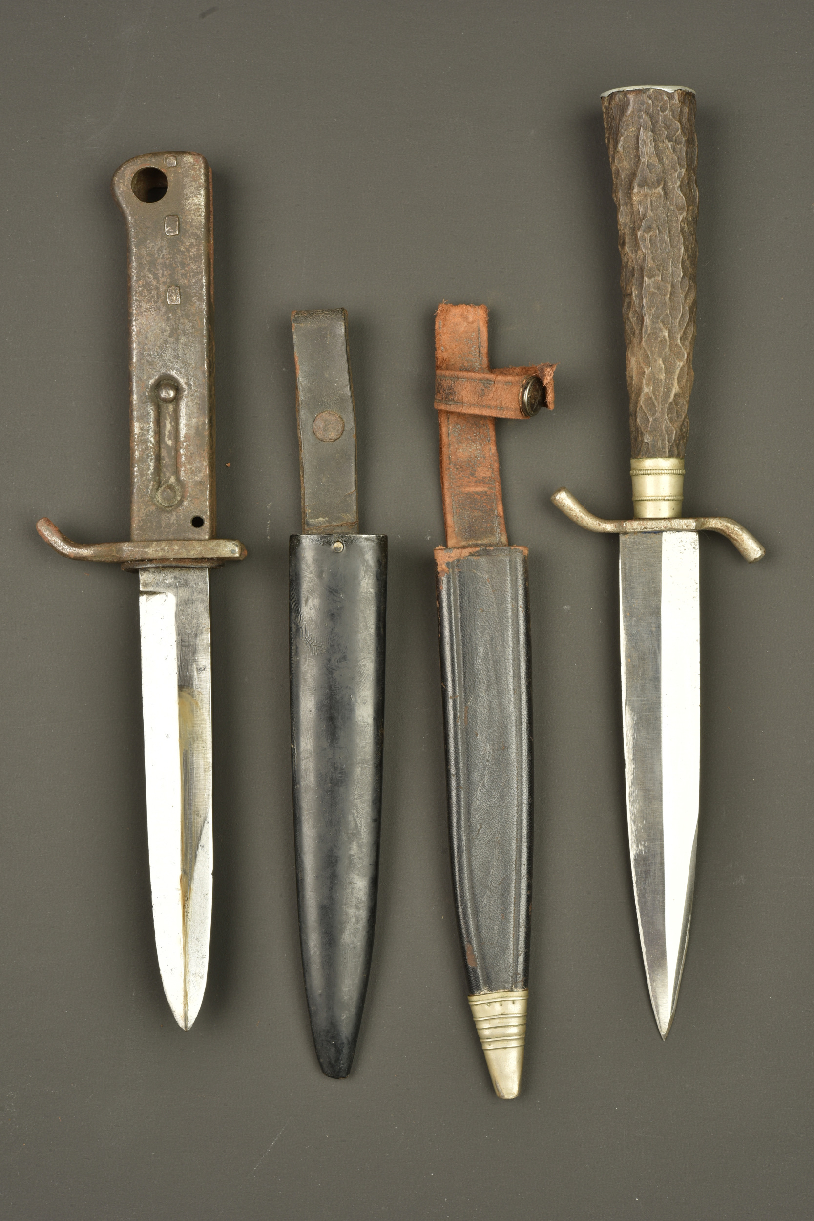 Poignard baïonnette Koeller et couteau de chasse. Koeller bayonet dagger and hunting knife — photo 4