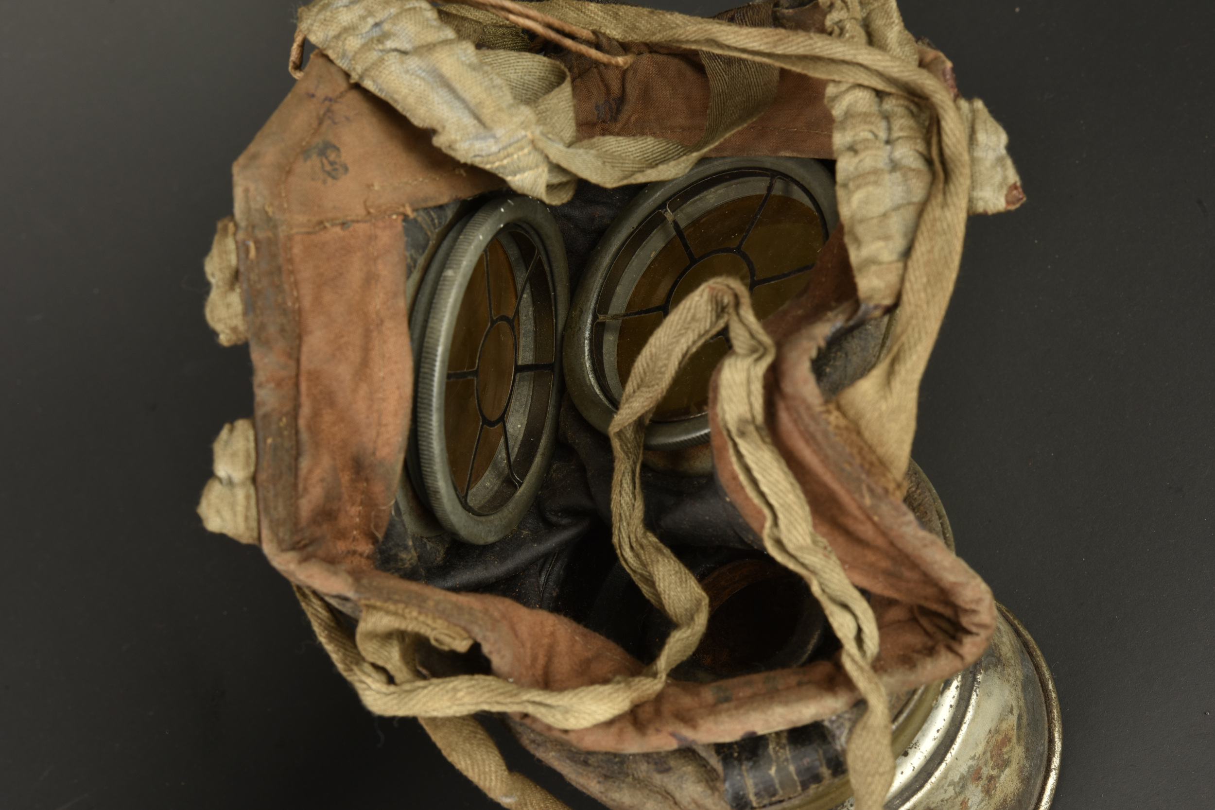 Masque anti gaz allemand Lederschutzmaske 1917. German Lederschutzmaske 1917 gas mask — photo 6