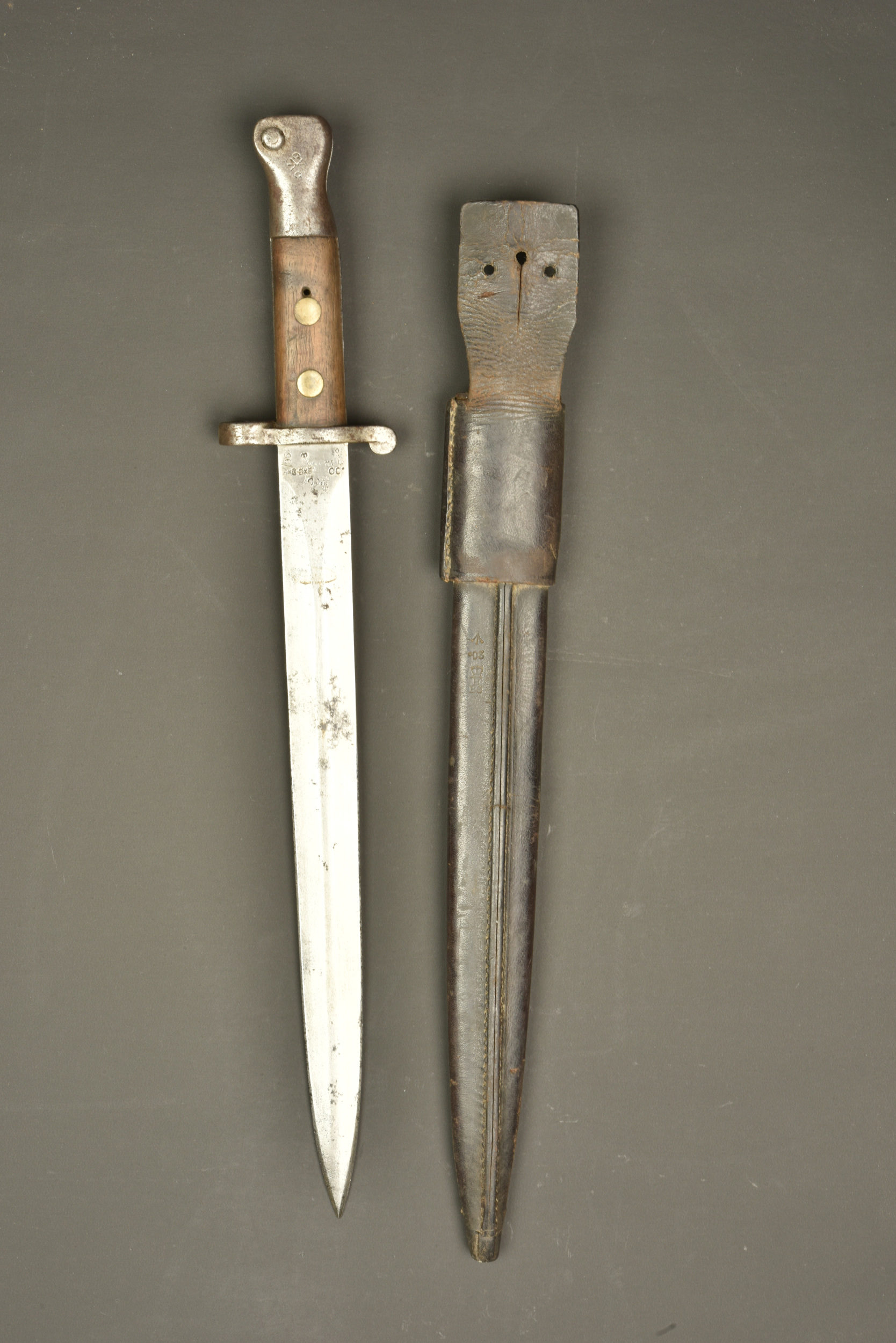 Baïonnette anglaise 1888 avec fourreau 1903. British Pattern 1888 bayonet with Pattern 1903 scabbard — photo 5