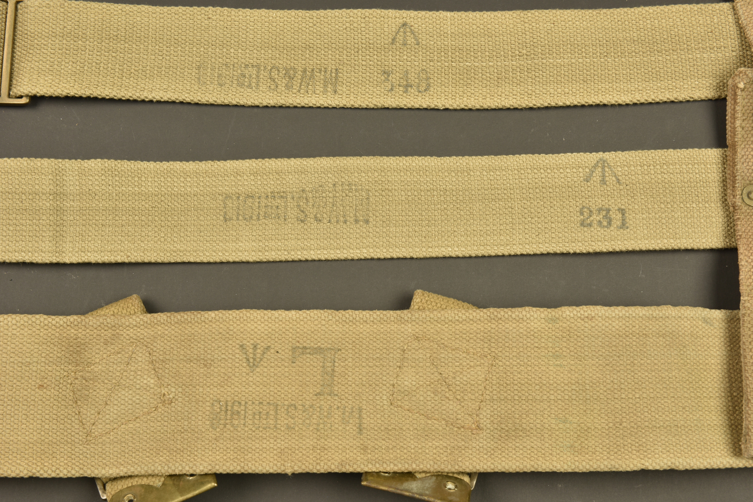 Equipement brelage anglais web pattern 1908. British Web Pattern 1908 load carrying equipment — photo 4