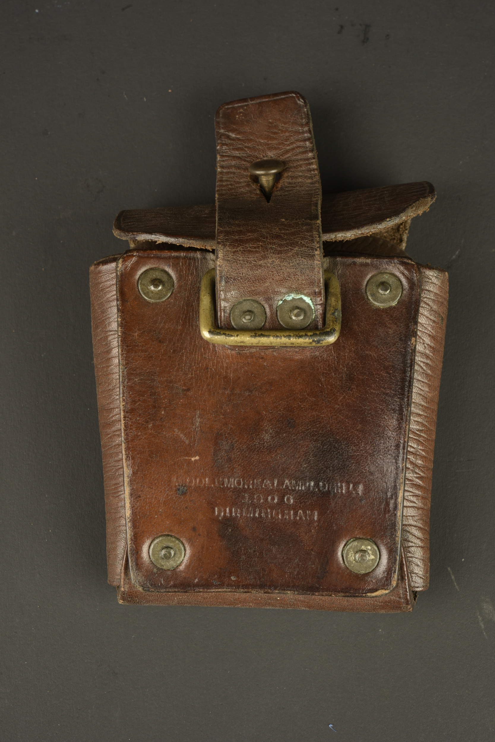 Casque anglais MkI, ceinture en web et cartouchière. British MkI helmet, web belt and ammunition pouch — photo 5