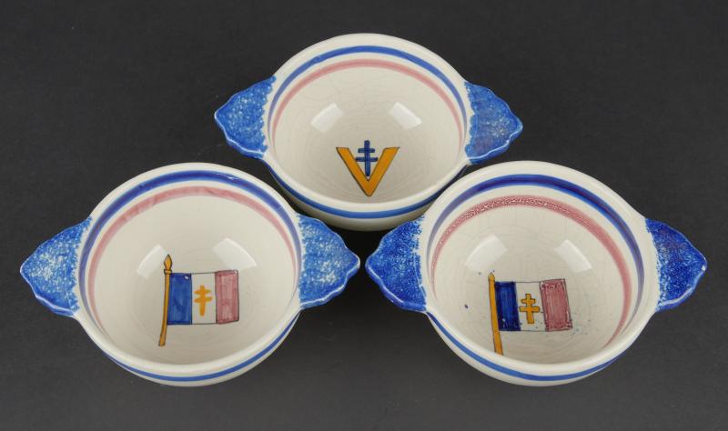 Bolées de cidre Libération. Liberation cider bowls.