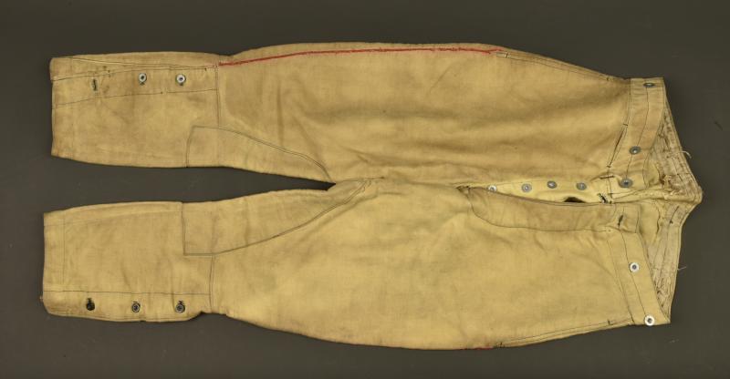 Pantalon culotte français d'artilleur en ratine. French artillery ratine cloth breeches