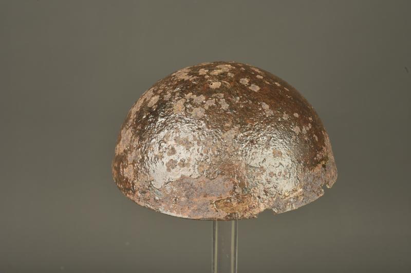 Cervelière française de protection provenance Notre Dame de Lorette. French protective skull cap recovered from Notre Dame de Lorette