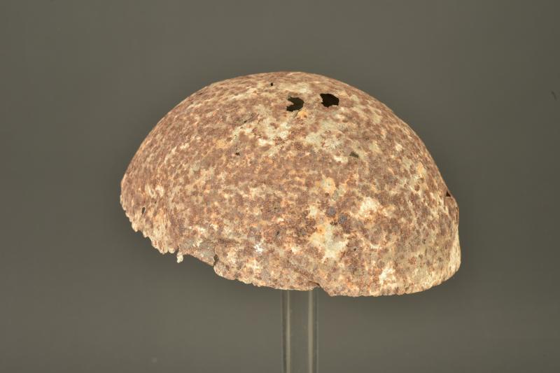 Cervelière française de protection provenance Notre Dame de Lorette. French protective skull cap recovered from Notre Dame de Lorette