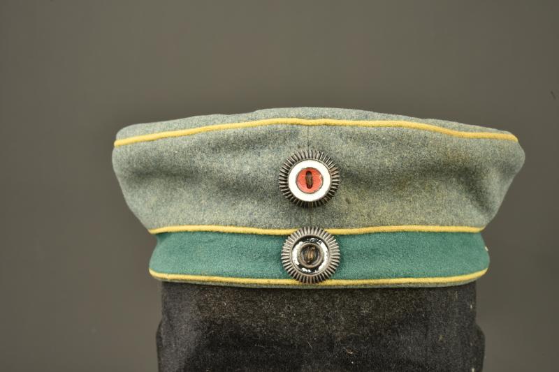 Mutze troupe d'un sous officier du Jager zu Pferde Regiment Nr 1. Enlisted visor cap of an NCO from Jäger zu Pferde Regiment Nr 1