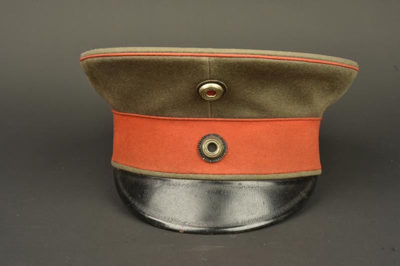 Schirmmutze feldgrau M1910 d'officier prussien. Model 1910 feldgrau visor cap of a Prussian officer