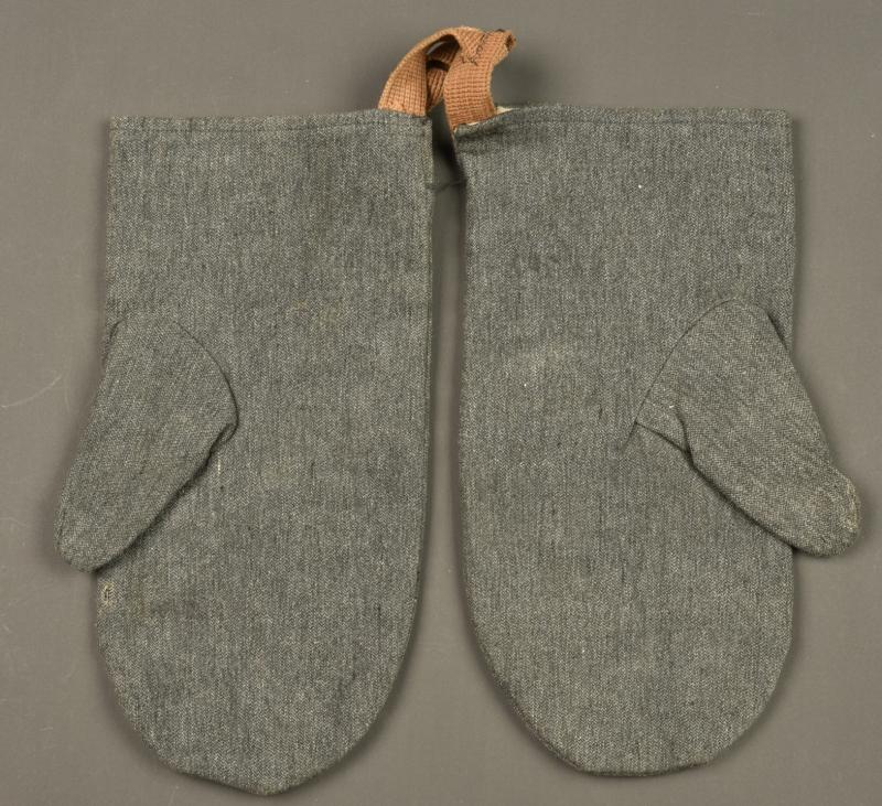 Paire de moufles allemandes régimentées. Pair of regimentally marked German mittens