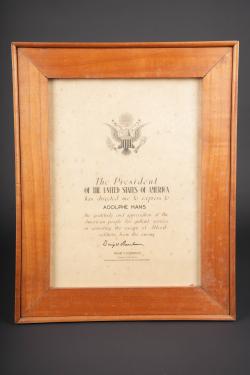 Diplôme de congratulation américaine. American congratulatory certificate — miniature 1