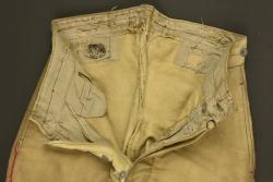 Pantalon culotte français d'artilleur en ratine. French artillery ratine cloth breeches — miniature 7