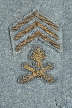Tunique bleu horizon d'un lieutenant mitrailleur du 67e RI. Horizon blue tunic of a machine gun lieutenant of the 67th Infantry Regiment — miniature 3