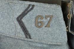 Tunique bleu horizon d'un lieutenant mitrailleur du 67e RI. Horizon blue tunic of a machine gun lieutenant of the 67th Infantry Regiment — miniature 9