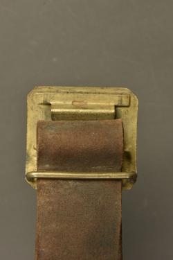 Ceinturon belge avec porte baïonnette. Belgian belt with bayonet frog — miniature 2