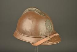 Casque belge en liège recouvert de toile moutarde. Belgian cork helmet covered in mustard canvas — miniature 11