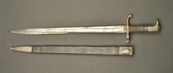 Baïonnette allemande de chasseur type Hirschfanger M1865 régimentée Garde Schutzen. German Jäger bayonet type Hirschfänger Model 1865 regimentally marked to the Garde Schützen — miniature 1