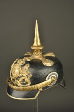Casque à pointe d'officier bavarois. Bavarian officer’s pickelhaube — miniature 18