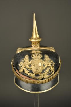 Casque à pointe d'officier bavarois. Bavarian officer’s pickelhaube — miniature 1
