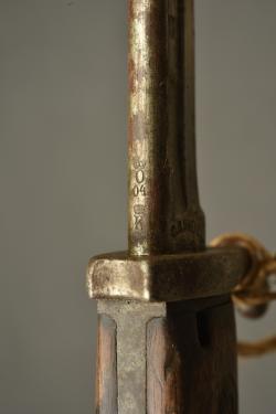 Baïonnette S98 nA du 13 JR Bavarois avec étiquette de prise à Laneuville. German S98 nA bayonet of the Bavarian 13th Infantry Regiment with capture tag from Laneuville — miniature 3