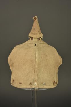 Casque à pointe bavarois avec son couvre casque retrouvés à Farbus. Bavarian pickelhaube with its helmet cover recovered at Farbus — miniature 13