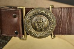 Très bel ensemble Feldbinde et porte poignard d'officier prussien dans sa boite. Fine set comprising Prussian officer’s Feldbinde and dagger hanger in its original box — miniature 6
