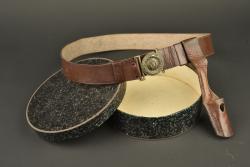 Très bel ensemble Feldbinde et porte poignard d'officier prussien dans sa boite. Fine set comprising Prussian officer’s Feldbinde and dagger hanger in its original box — miniature 7