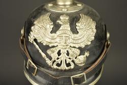 Casque à pointe troupe de Télégraphiste puis Pionnier. Enlisted pickelhaube of a Telegraphist later converted for Pioneer troops — miniature 6