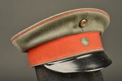 Casquette feldgrau d'officier de réserve d'infanterie de Saxe. Feldgrau visor cap of a Saxon Reserve Infantry officer — miniature 10