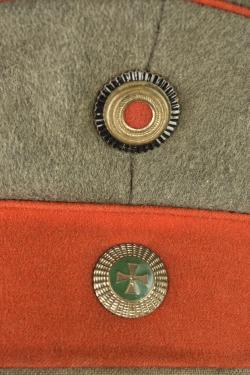 Casquette feldgrau d'officier de réserve d'infanterie de Saxe. Feldgrau visor cap of a Saxon Reserve Infantry officer — miniature 3