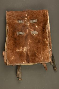 Tornister poil de vache du 100R saxon. Cowhide Tornister backpack of the Saxon 100th Infantry Regiment — miniature 1