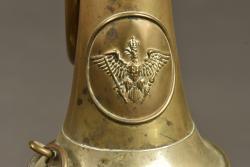 Signalhorn prussien et trompette du GR123 Wurttemberg. Prussian signal horn and trumpet of Württemberg Grenadier Regiment 123 — miniature 4