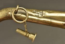 Signalhorn prussien et trompette du GR123 Wurttemberg. Prussian signal horn and trumpet of Württemberg Grenadier Regiment 123 — miniature 5