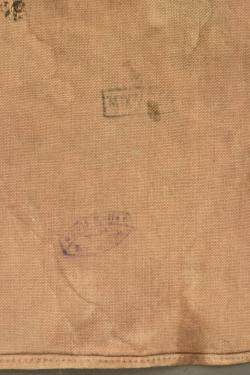 Sac à pain allemand régimenté et sangle. Regimentally marked German bread bag with strap — miniature 3