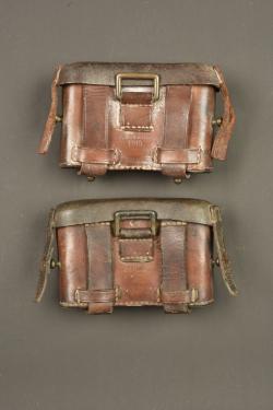 Lot de 2 cartouchière allemande 1887-88 pour troupes techniques. Lot of two German Model 1887 88 ammunition pouches for technical troops — miniature 8