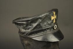 Casquette de Landsturm prussien en toile cirée. Prussian Landsturm visor cap in oilcloth — miniature 11