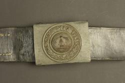 Ceinturon Württemberg M1915 avec boucle Prusse et porte baïonnette. Württemberg Model 1915 belt with Prussian buckle and bayonet frog — miniature 6