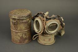 Masque anti gaz allemand Lederschutzmaske 1917. German Lederschutzmaske 1917 gas mask — miniature 8