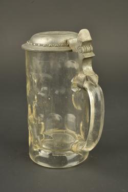 Lot allemand chope, quart et couverts. German lot including stein, drinking cup and cutlery — miniature 3