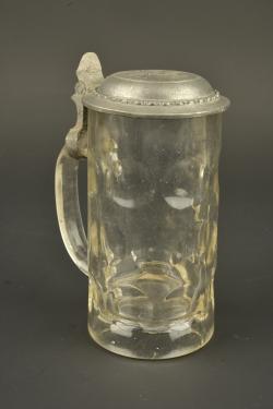 Lot allemand chope, quart et couverts. German lot including stein, drinking cup and cutlery — miniature 4
