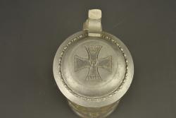 Lot allemand chope, quart et couverts. German lot including stein, drinking cup and cutlery — miniature 6